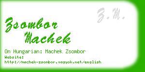 zsombor machek business card